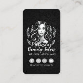 メイクアップアーティスト美容師美しいサロンラッシュブローズ 予約カード (正面)