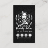 メイクアップアーティスト美容師美しいサロンラッシュブローズ 名刺 (正面)