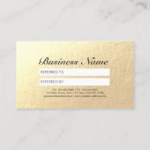 メイクアップアーティスト美容師美しいサロンラッシュブローズ 紹介カード (裏面)