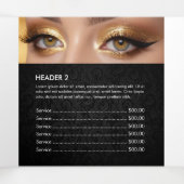 メイクアップアーティスト美容師美しいサロン3つ折 三つ折りカード (内部中)