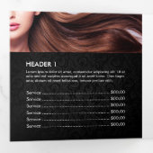 メイクアップアーティスト美容師美しいサロン3つ折 三つ折りカード (内部最初)