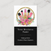 メイクアップアーティスト美容師美容師QRコード 名刺 (正面)