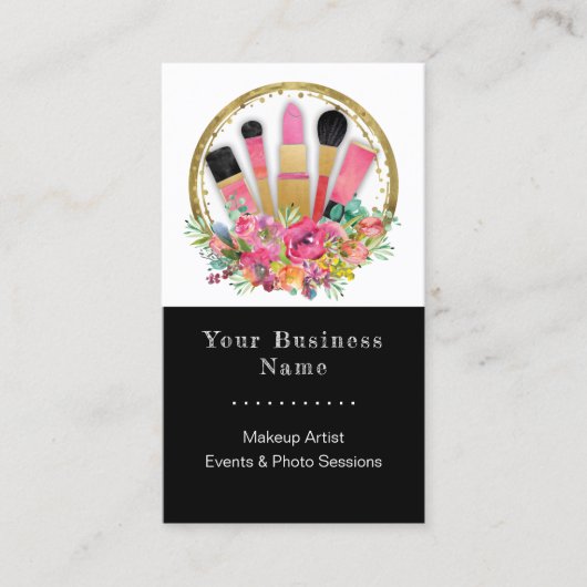 メイクアップアーティスト美容師美容師QRコード 名刺