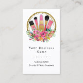 メイクアップアーティスト美容師美容師QRコード 名刺 (正面)