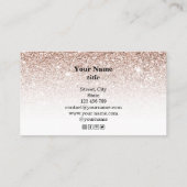 メイクアップアーティスト茶色の目の長いまつ 名刺 (裏面)