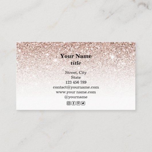 メイクアップアーティスト茶色の目の長いまつ 名刺 (裏面)