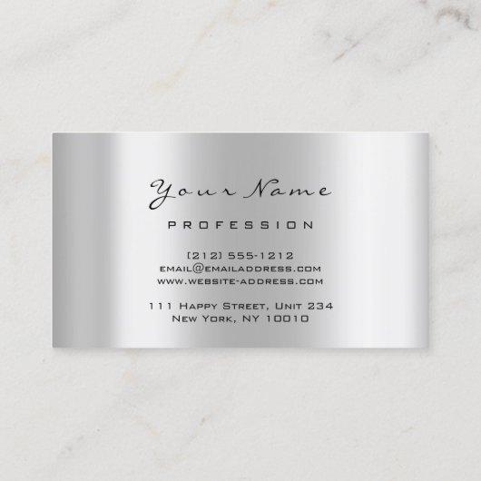 メイクアップアーティスト蓮マンダラダイヤモンドシルバークリスタ 名刺 (裏面)