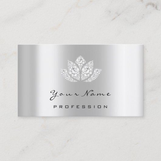 メイクアップアーティスト蓮マンダラダイヤモンドシルバークリスタ 名刺 (正面)