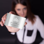 メイクアップアーティスト蓮マンダラダイヤモンドシルバークリスタ 名刺