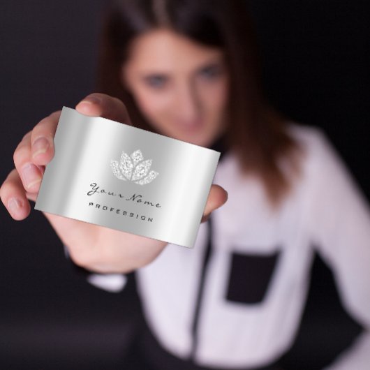 メイクアップアーティスト蓮マンダラダイヤモンドシルバークリスタ 名刺