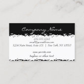 メイクアップアーティスト赤い唇の破れた紙の外観 名刺 (裏面)