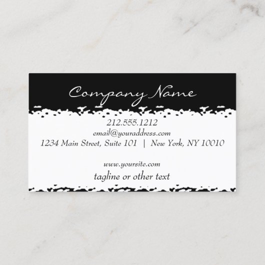 メイクアップアーティスト赤い唇の破れた紙の外観 名刺 (裏面)