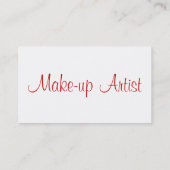メイクアップアーティスト赤い唇を白い名刺に 名刺 (裏面)