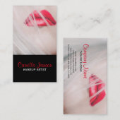 メイクアップアーティスト赤い唇 名刺 (正面/裏面)