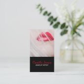 メイクアップアーティスト赤い唇 名刺 (スタンド正面)