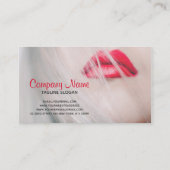 メイクアップアーティスト赤い唇 名刺 (裏面)