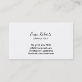 メイクアップアーティスト金ゴールドキスモダン大理石の背景 名刺 (裏面)