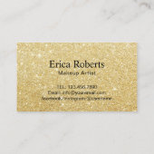 メイクアップアーティスト金ゴールドグリッターリップサロンロイヤリティ ロイヤリティカード (裏面)