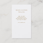 メイクアップアーティスト金ゴールドグリッター口紅美しいサロン 名刺 (裏面)