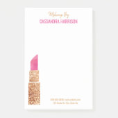 メイクアップアーティスト金ゴールドシークイン水彩美しいサロン ポストイット (正面)