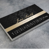 メイクアップアーティスト金ゴールドストライプのダマスクロイヤリティパンチ ロイヤリティカード