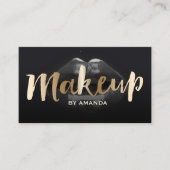 メイクアップアーティスト金ゴールドスモダンクリップ 名刺 (正面)