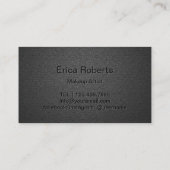 メイクアップアーティスト金ゴールドドリップスエレガントブラックサロン 名刺 (裏面)