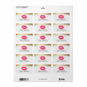 メイクアップアーティスト金ゴールドドリップレッド金ゴールドリップサロン ラベル (フルシート)