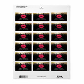 メイクアップアーティスト金ゴールドドリップレッド金ゴールドリップ美しいサロン ラベル (フルシート)