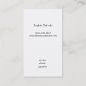 メイクアップアーティスト金ゴールドマスカラフェイクロゴブラックリネン 名刺 (裏面)