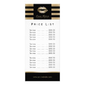 メイクアップアーティスト金ゴールドモダンストライプリップ価格表 ラックカード (裏面)