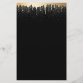 メイクアップアーティスト金ゴールドモダンリップズブラックグリッター チラシ (裏面)