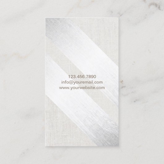 メイクアップアーティスト金ゴールドモダンリップ幾何学銀 名刺 (裏面)