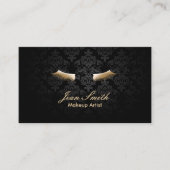 メイクアップアーティスト金ゴールドラッシュダエレガントマスク 名刺 (正面)