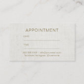 メイクアップアーティスト金ゴールドリップ&ドライヤーサロンアポイントメント 予約カード (裏面)