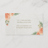 メイクアップアーティスト金ゴールドリップ&ドライヤーヴィンテージフローラ 名刺 (裏面)