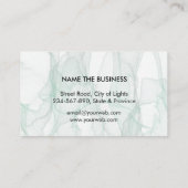 メイクアップアーティスト金ゴールド唇サロン美容大理石 名刺 (裏面)