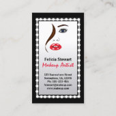 メイクアップアーティスト顔イン鏡美容師 名刺 (裏面)