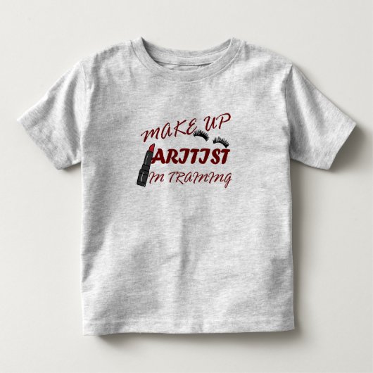 メイクアップアーティスト養成中 トドラーTシャツ (正面)