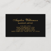 メイクアップアーティスト3フォト金ゴールド 名刺 (裏面)