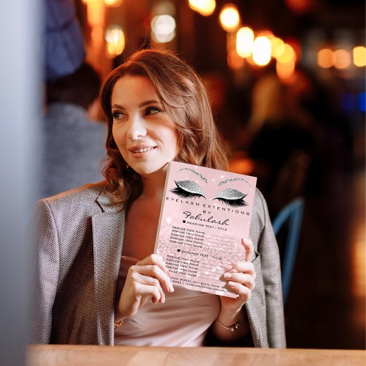 メイクアップアーティスト サロン グリッター フライヤー ピンク 価格表