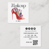 メイクアップアーティスト スクエア名刺 (正面/裏面)