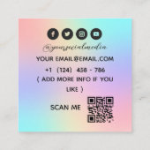 メイクアップアーティスト スクエア名刺 (裏面)