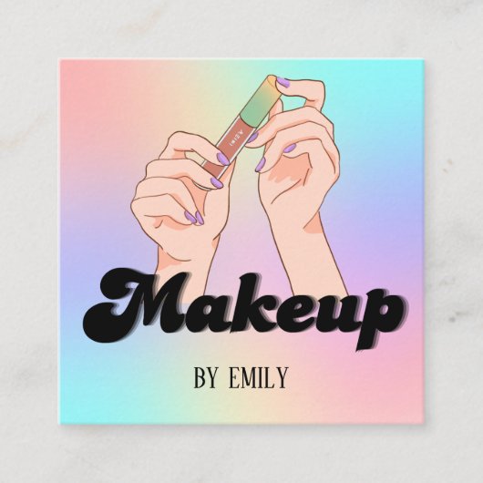 メイクアップアーティスト スクエア名刺 (正面)