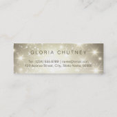 メイクアップアーティスト – ダズルきらめく《写真》ぼけ味グリッター スキニー名刺 (裏面)