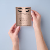 メイクアップアーティスト ビューティーサロン 価格表 スキニー ローズ チラシ (手)