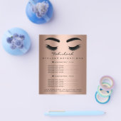 メイクアップアーティスト ビューティーサロン 価格表 スキニー ローズ チラシ (シングル)