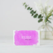 メイクアップアーティスト ピンクスプラッタ BEAUTY 名刺 (スタンド正面)