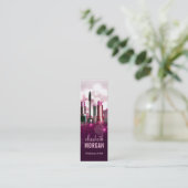 メイクアップアーティスト - ピンクビューティー グリッター ミニ コンパクト スキニー名刺 (スタンド正面)