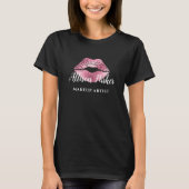 メイクアップアーティスト ピンクロゴキス 名前 Tシャツ (正面)